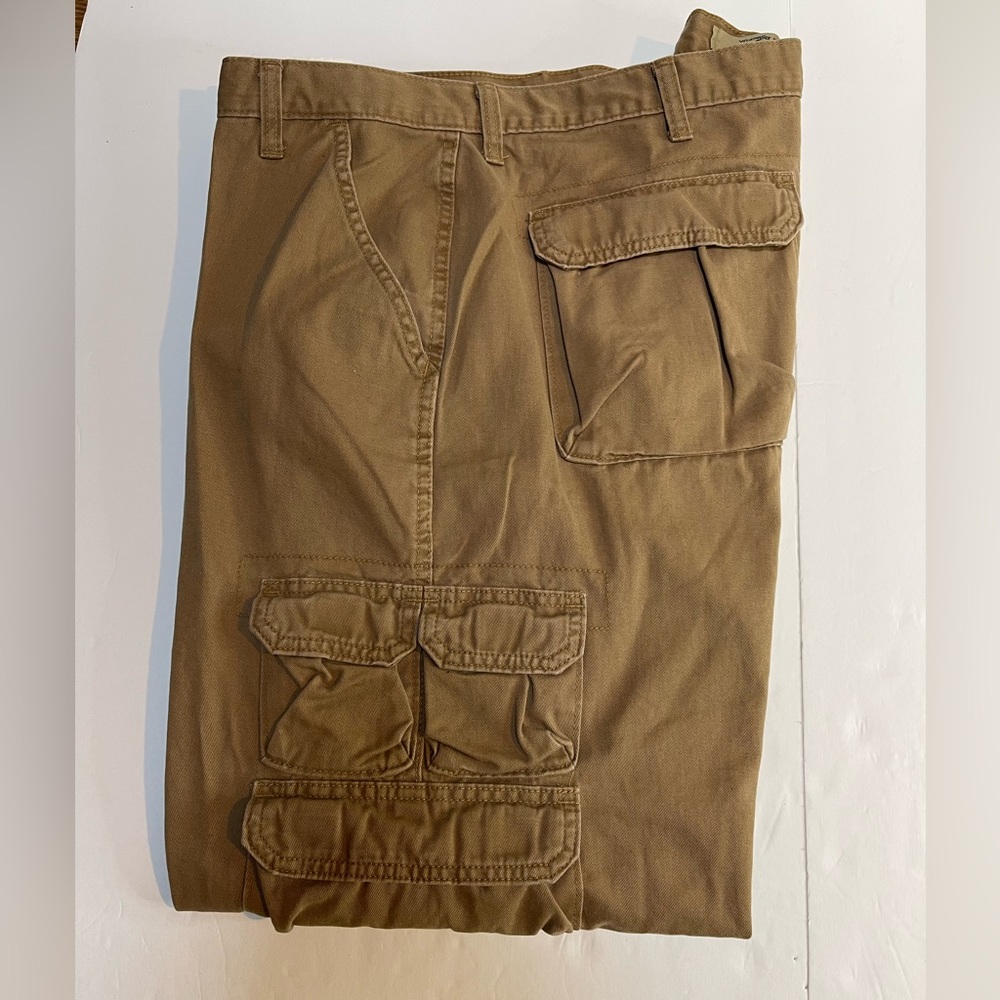 Mens Wrangler Jeans Cargo Pants Khaki 44 x 30
